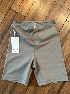 NWT MATE the Label Organic Cotton High-Rise Bike Shorts